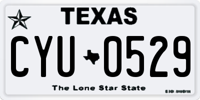 TX license plate CYU0529