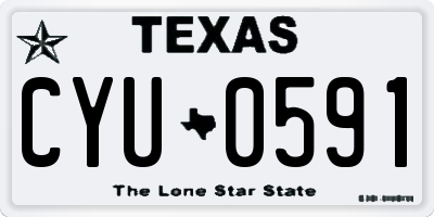 TX license plate CYU0591