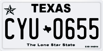TX license plate CYU0655