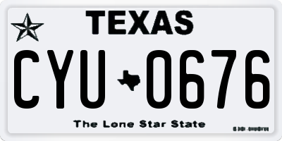 TX license plate CYU0676