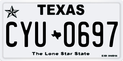 TX license plate CYU0697