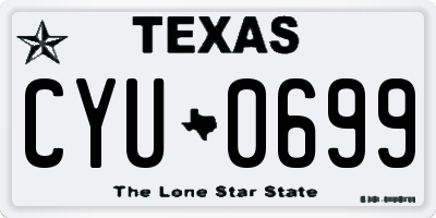 TX license plate CYU0699