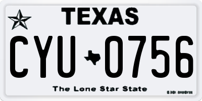 TX license plate CYU0756
