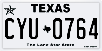 TX license plate CYU0764