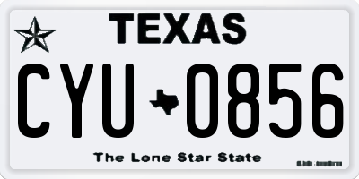 TX license plate CYU0856