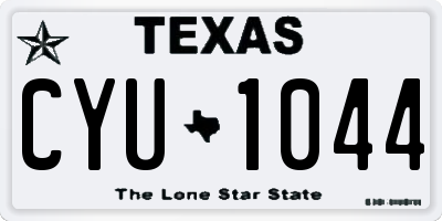 TX license plate CYU1044