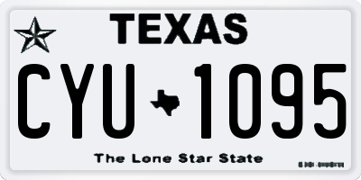 TX license plate CYU1095