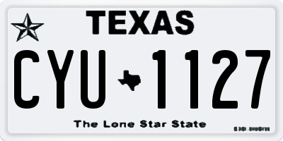 TX license plate CYU1127