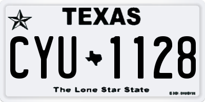 TX license plate CYU1128