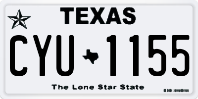 TX license plate CYU1155