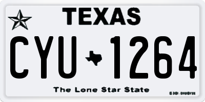 TX license plate CYU1264