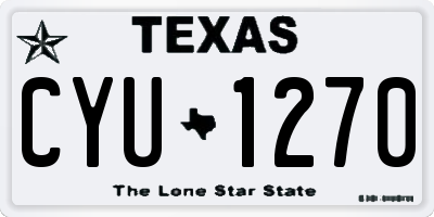 TX license plate CYU1270