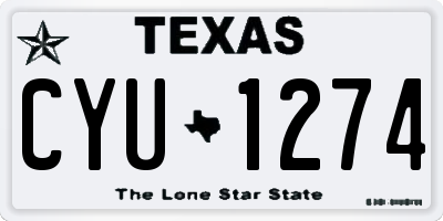 TX license plate CYU1274
