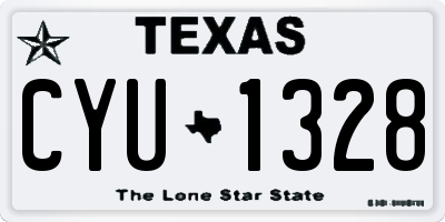TX license plate CYU1328