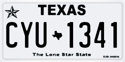 TX license plate CYU1341