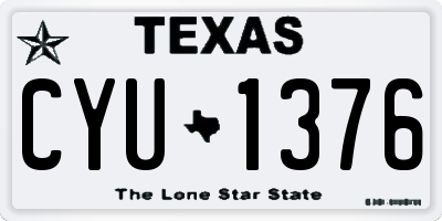 TX license plate CYU1376