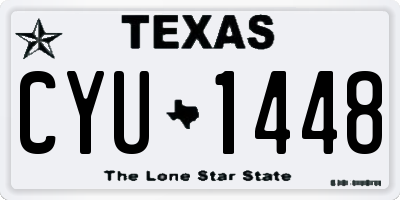 TX license plate CYU1448