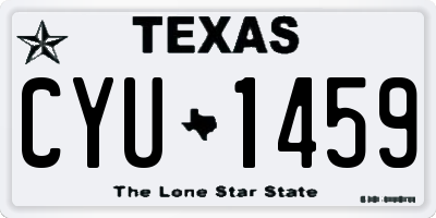 TX license plate CYU1459