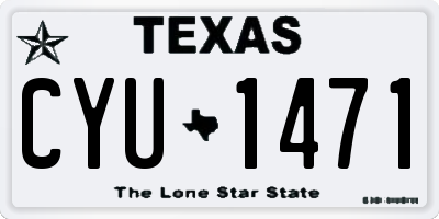 TX license plate CYU1471