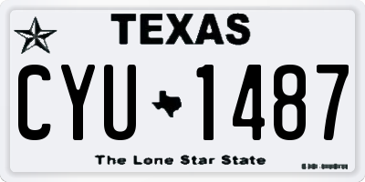 TX license plate CYU1487