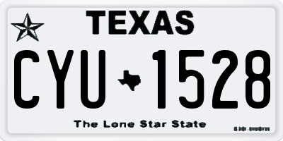 TX license plate CYU1528