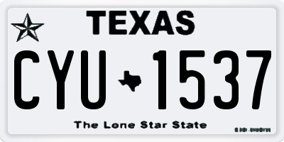 TX license plate CYU1537