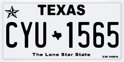 TX license plate CYU1565