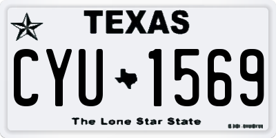 TX license plate CYU1569