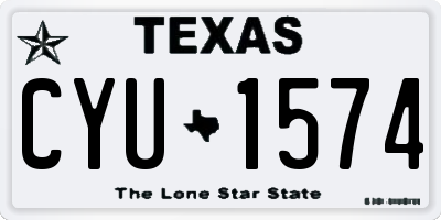 TX license plate CYU1574