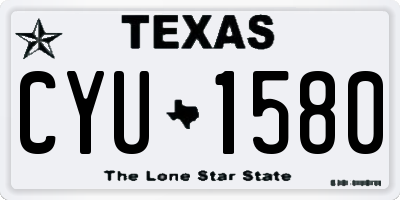 TX license plate CYU1580