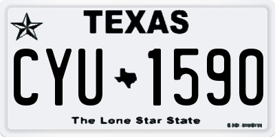 TX license plate CYU1590