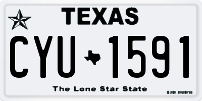 TX license plate CYU1591