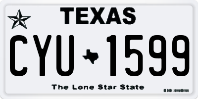 TX license plate CYU1599