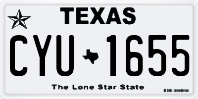 TX license plate CYU1655