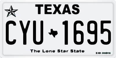 TX license plate CYU1695