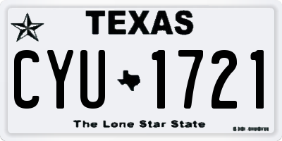 TX license plate CYU1721