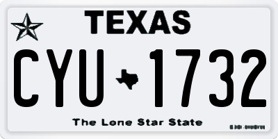 TX license plate CYU1732