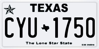TX license plate CYU1750