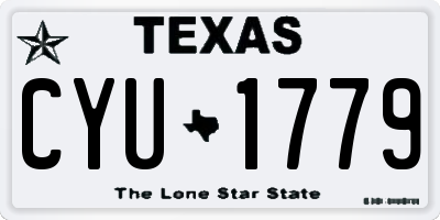 TX license plate CYU1779