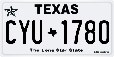 TX license plate CYU1780