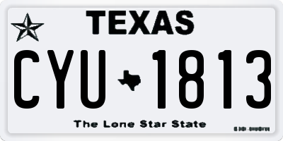 TX license plate CYU1813