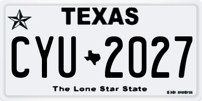 TX license plate CYU2027