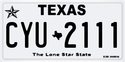 TX license plate CYU2111