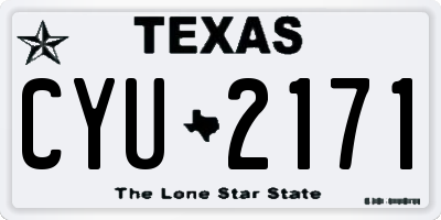 TX license plate CYU2171