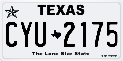 TX license plate CYU2175