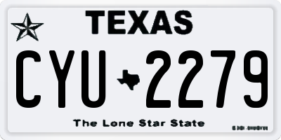 TX license plate CYU2279