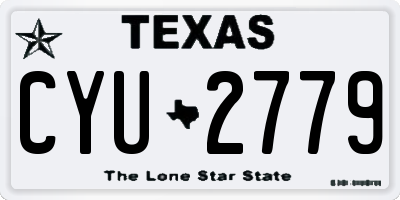TX license plate CYU2779