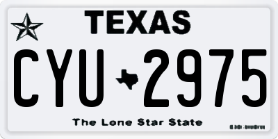TX license plate CYU2975