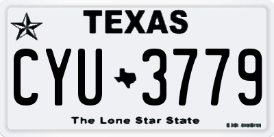 TX license plate CYU3779