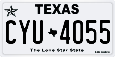 TX license plate CYU4055